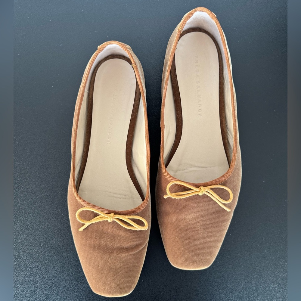 Freda Salvador Jada Dijon Loafer Ballet Flats with Bow Size 10